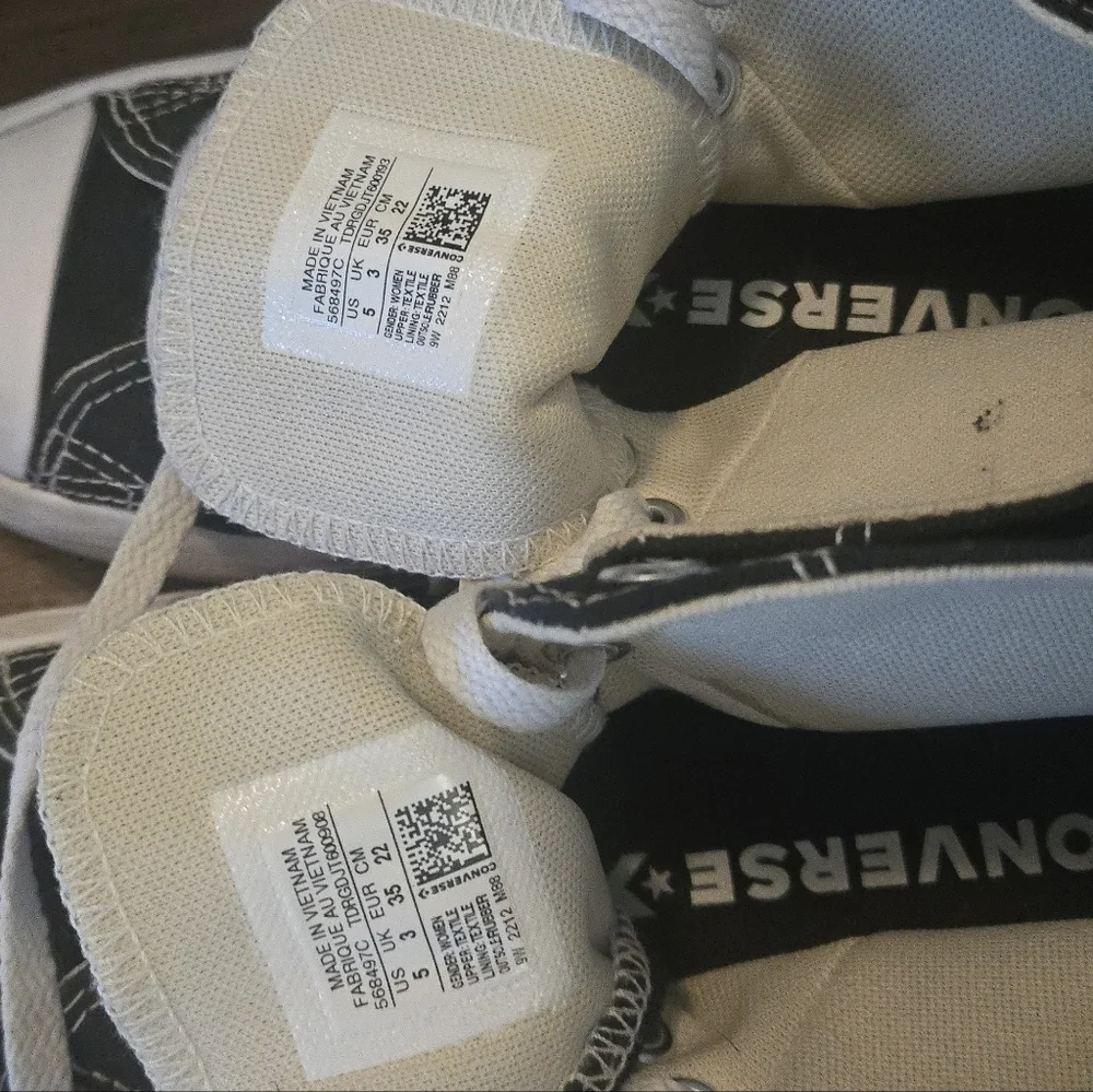 Converse Kids Black and White High-Top Sneakers